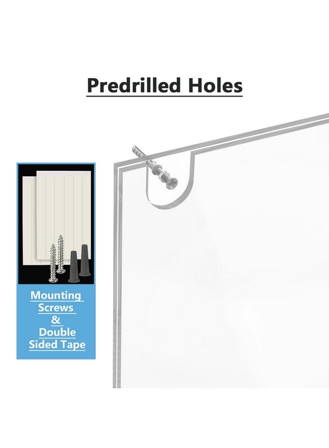 ماكسجير حامل لافتات أكريليك من ماكس جير، مقاس 11 × 17 بوصة، حامل لافتات حائطي، إطار صورة بلاستيكي شفاف مع أشرطة لاصقة ومسامير تثبيت للمكتب والمنزل والمتجر والمطعم والمناظر الطبيعية، عبوة من 6 قطع - Image 3