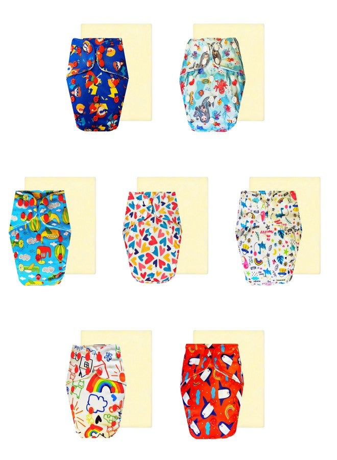 Dumbledo Elite Cloth Diaperwith Magical Soaker (Pack of 7) | Snug Fit | Leakproof | Easy to Clean | Trusted by Moms | 3 Months - 3 Years | Unisex Baby - Image 1