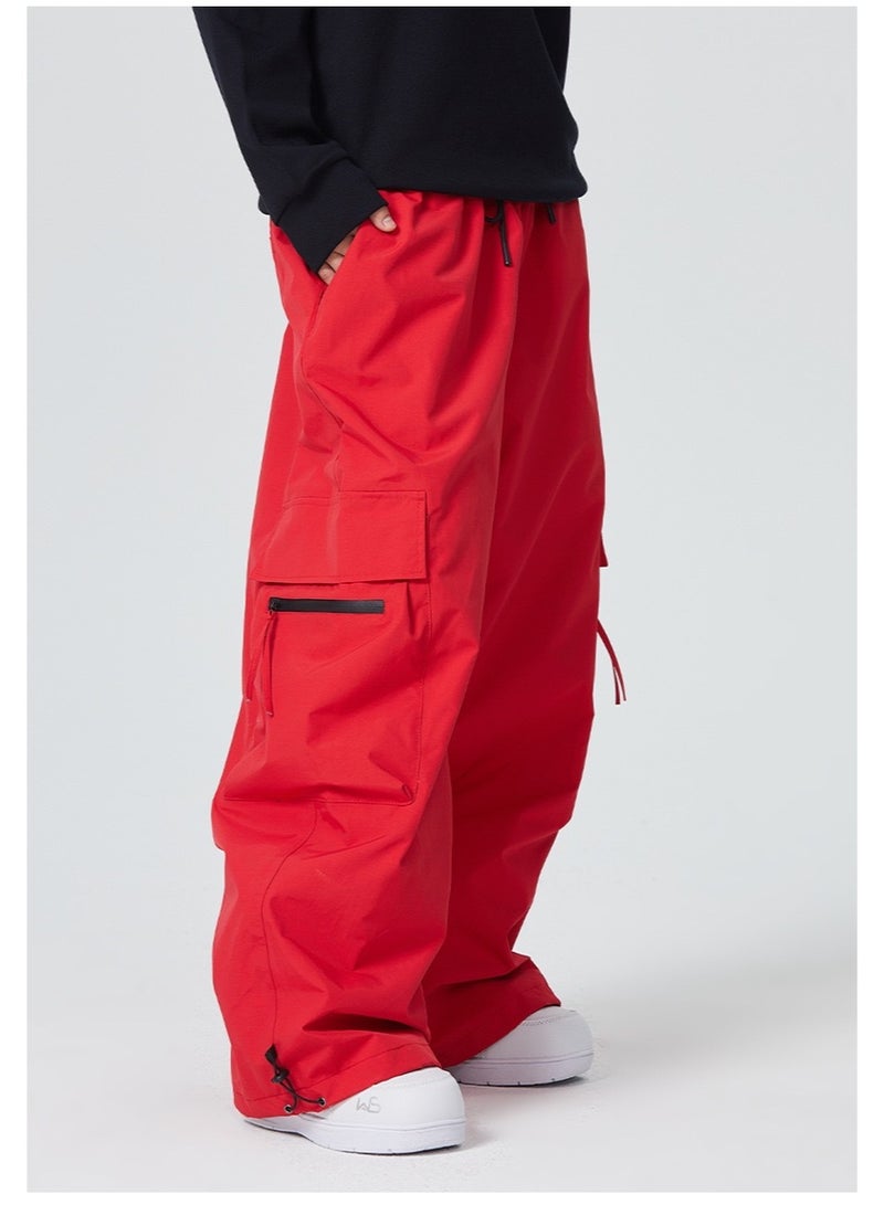 Snow Yipai Full Pressure Rubber Ski Pants Women'S Single-Board Waterproof Ski Pants Loose Wear-Resistant Professional Double-Board Men'S Snow Pants - Image 3