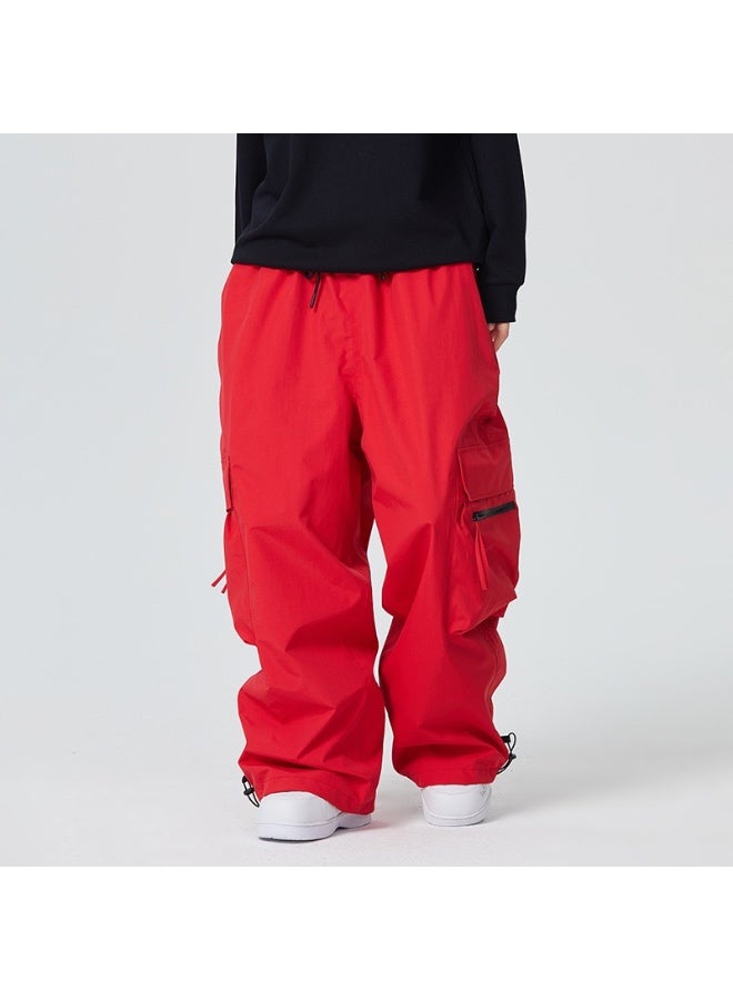 Snow Yipai Full Pressure Rubber Ski Pants Women'S Single-Board Waterproof Ski Pants Loose Wear-Resistant Professional Double-Board Men'S Snow Pants - Image 1