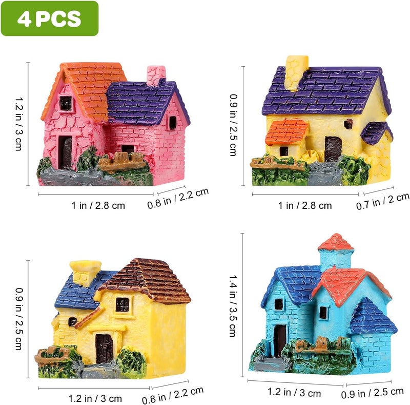 TINKSKY 4pcs Miniature Dollhouse Bonsai Craft Garden Resin Landscape DIY Villa Decor Birthday Gift for Children - Image 2