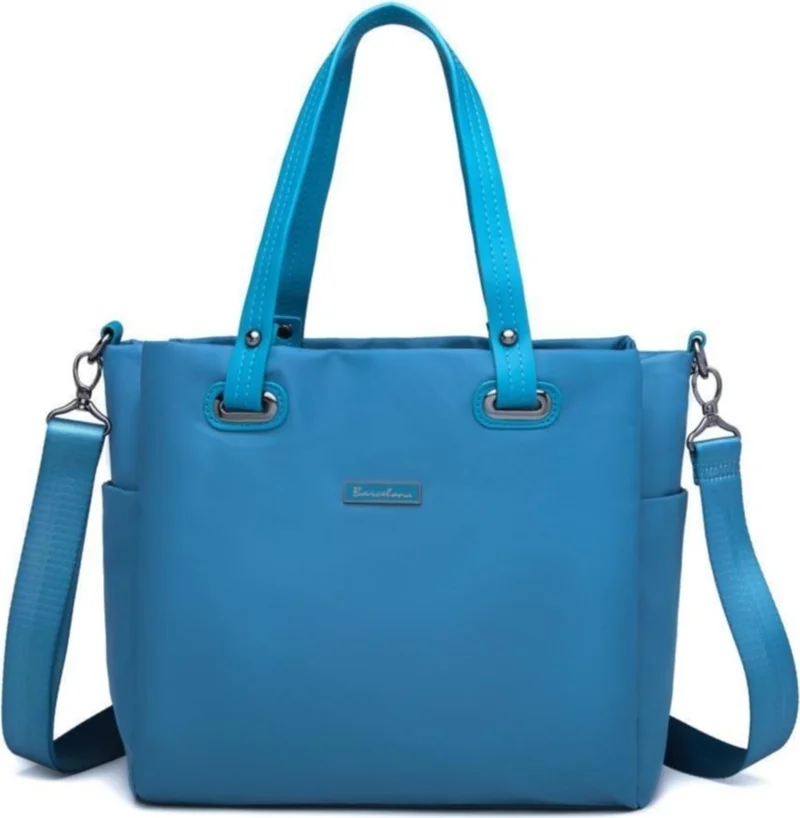 Barcelona Satin Fabric Women's Shoulder Bag 2122 Blue
