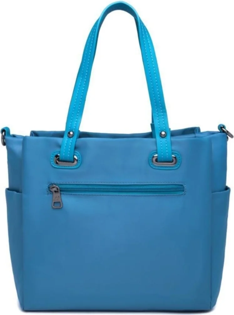 Barcelona Satin Fabric Women's Shoulder Bag 2122 Blue