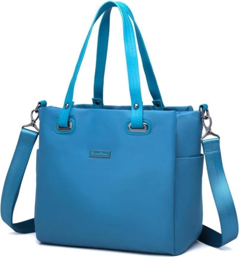 Barcelona Satin Fabric Women's Shoulder Bag 2122 Blue
