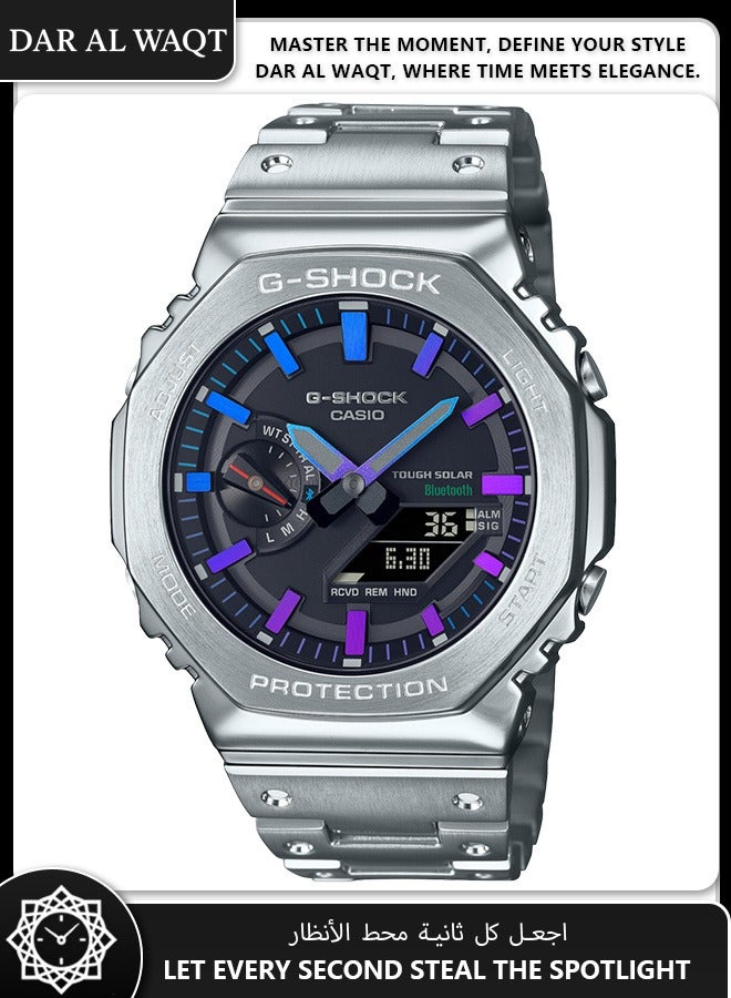 Casio G-Shock GM-B2100PC-1A 40th Anniversary Limited Edition - Full Metal Rainbow Spectrum Finish, Octagonal Bezel Design, Bluetooth Connectivity, Solar Powered, Shock Resistant, 200M Water Resistant - Image 1