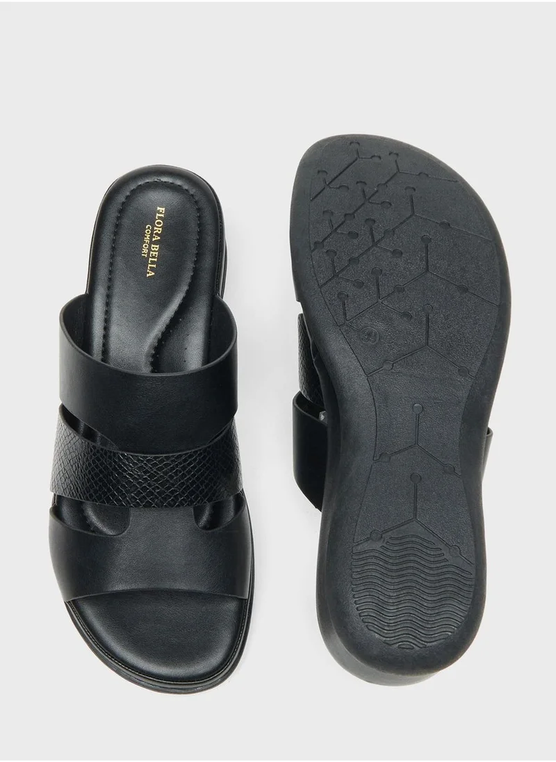 شو اكسبرس Multi Strap Wedge Sandals