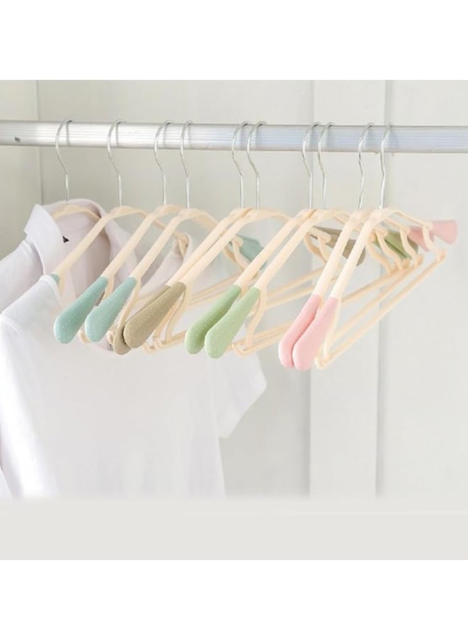 TYCOM Clothes Hangers 25 Pack Heavy Duty Durable Standard Clothes Hanger Plastic Suit Coat Shirt Hangers Space Saving Clothes Hanger with Rubber Coating 25 Pieces Beige.  - Image 5