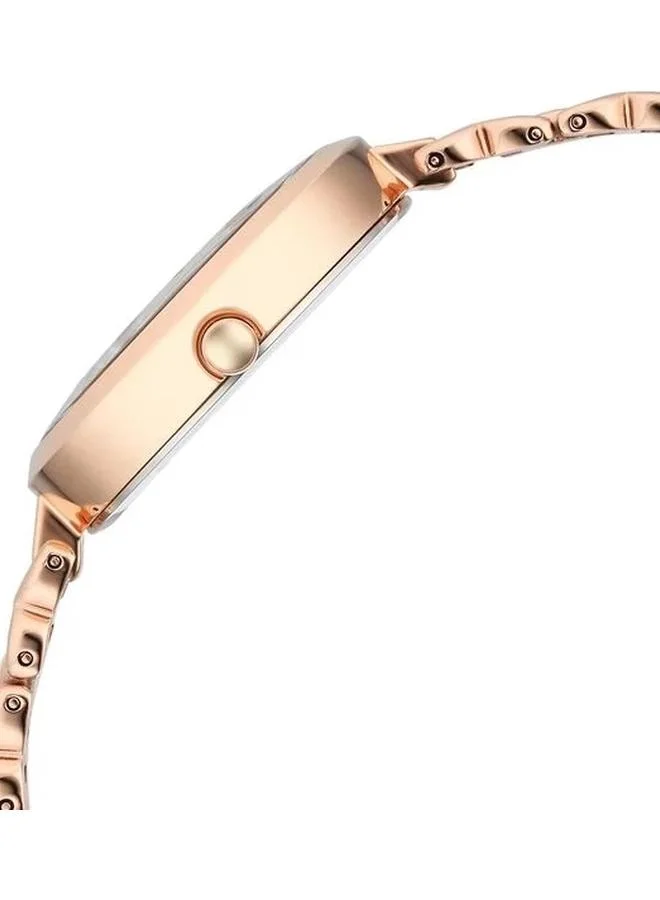 TITAN Women's Analog Display Watch With Rose Gold Metal Strap - 2752WM01