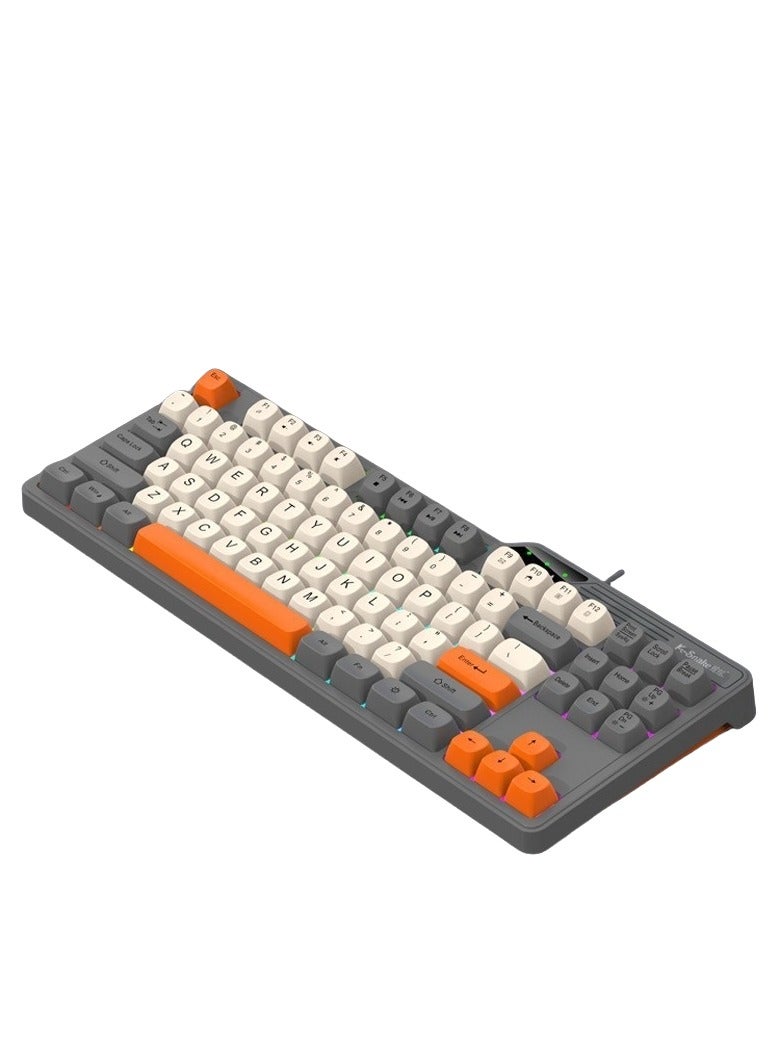 كي-سنيك لوحة مفاتيح سلكية K-Snake K870 ، 87 مفتاحا ، إضاءة خلفية قوس قزح ، أغطية مفاتيح ثلاثية الألوان لكمبيوتر محمول للألعاب - Image 2
