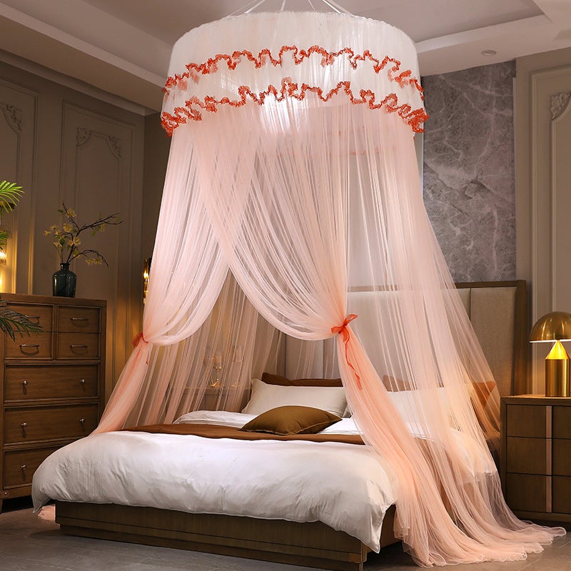 Dome Princess Wind Punch-Free Suspended Encryption Mosquito Net Household 1.5 M1.8 M Bed Bedroom Floor-Type Bed Mantle - Image 3