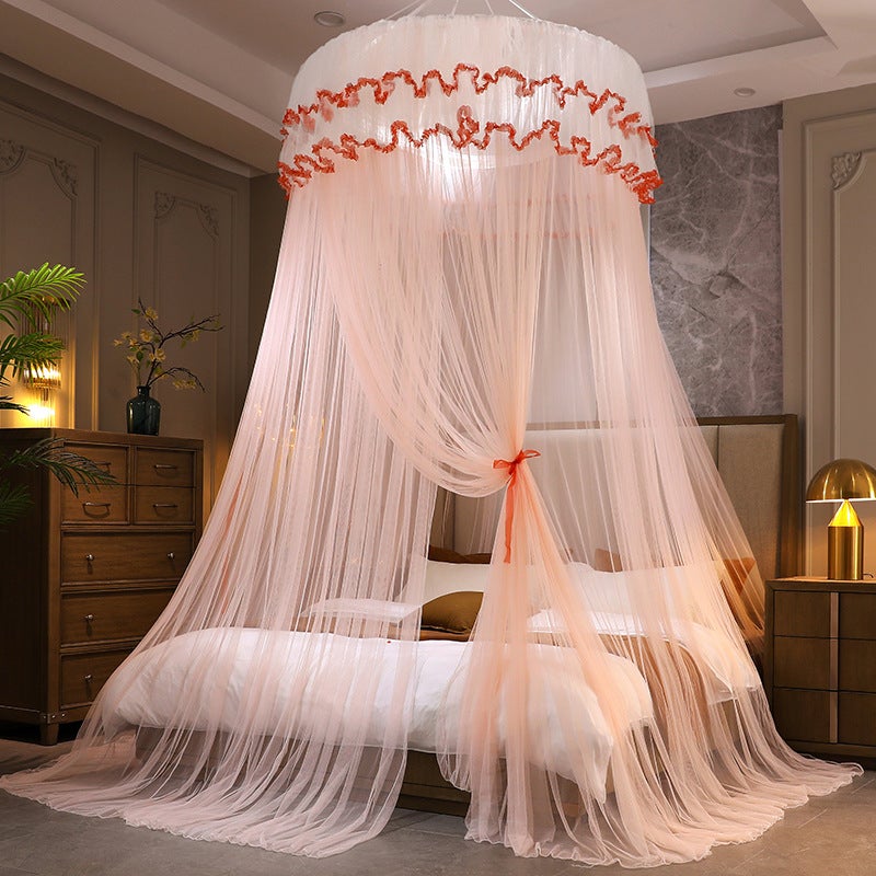 Dome Princess Wind Punch-Free Suspended Encryption Mosquito Net Household 1.5 M1.8 M Bed Bedroom Floor-Type Bed Mantle - Image 2