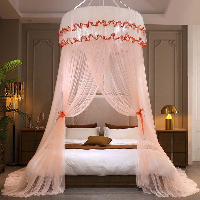 Dome Princess Wind Punch-Free Suspended Encryption Mosquito Net Household 1.5 M1.8 M Bed Bedroom Floor-Type Bed Mantle - Image 5