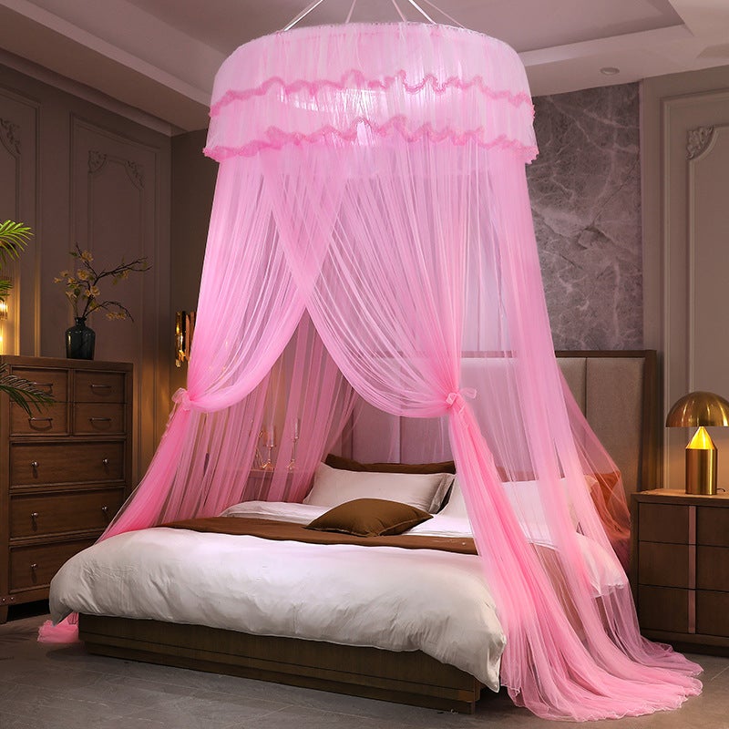 Dome Princess Wind Punch-Free Suspended Encryption Mosquito Net Household 1.5 M1.8 M Bed Bedroom Floor-Type Bed Mantle - Image 1