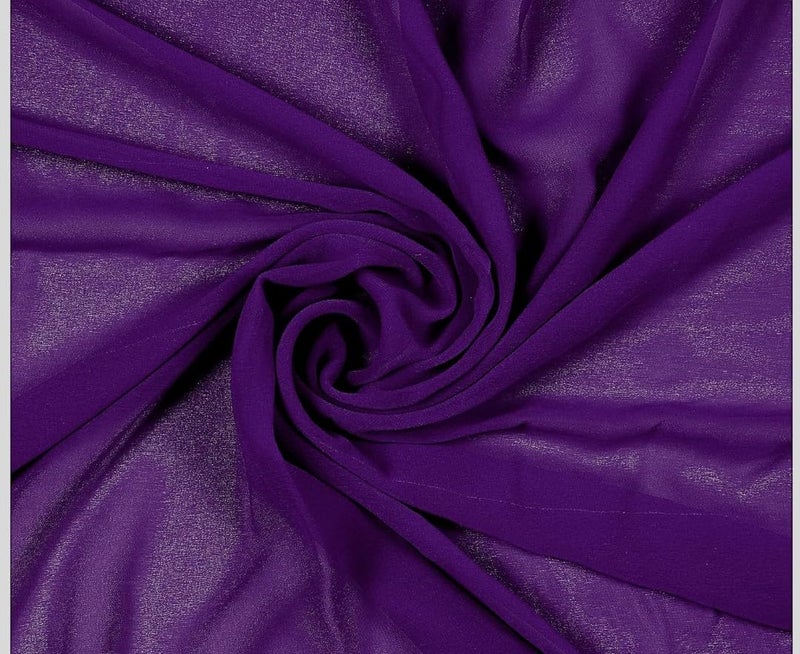VRB DecTM Multi Purpose Net Fabric Cloth for Decoration, Trousseau Packing, Party Hall, Bouquet, Gift Packing, Pooja Room (10 Mtr, Purple), Abstract - Image 1