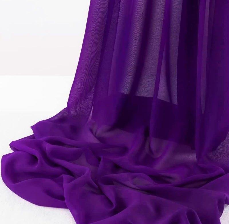 VRB DecTM Multi Purpose Net Fabric Cloth for Decoration, Trousseau Packing, Party Hall, Bouquet, Gift Packing, Pooja Room (10 Mtr, Purple), Abstract - Image 4