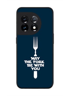 Rugged Black edge case for OnePlus 11R 5G / OnePlus Ace 2 Slim fit Soft Case Flexible Rubber Edges Anti Drop TPU Gel Thin Cover - May the fork