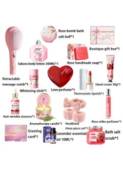 MissTiara Gifts Basket for Women - Birthday Gift Box Set Contains 18 Items Inspirational Gift,Relaxing Spa Care Package for Women Friendship,Friend Gifts for Women  - Image 2