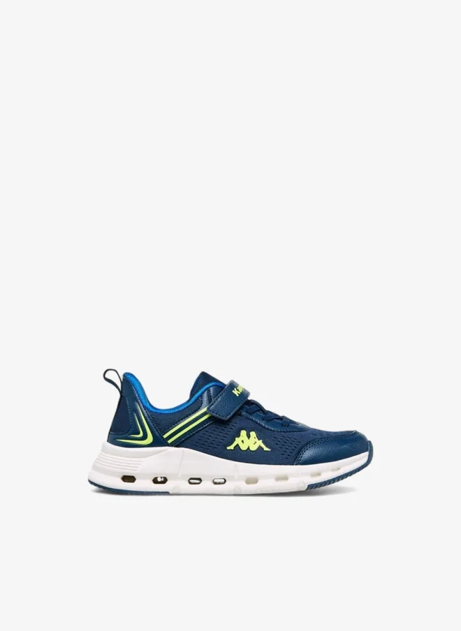 Kappa Kids' Logo Detail Sports Shoes with Hook and Loop Closure