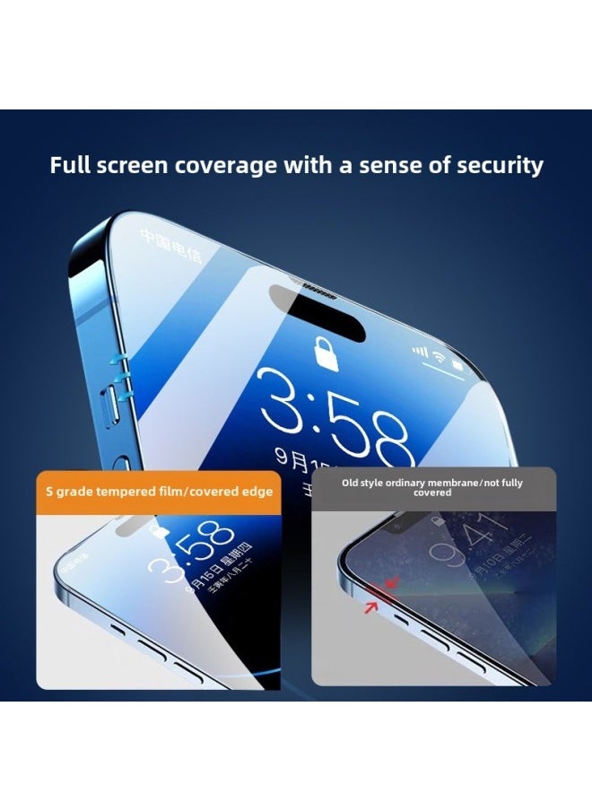 Generic - Lixin For Apple 14propromax 12 Ten In One Packaging High Aluminum Full Screen Brand Toughened Film-Color:1 HD XINPIN AR Plating (30 Days Warranty)-Dimensions:Apple 12/12PRO - Image 1