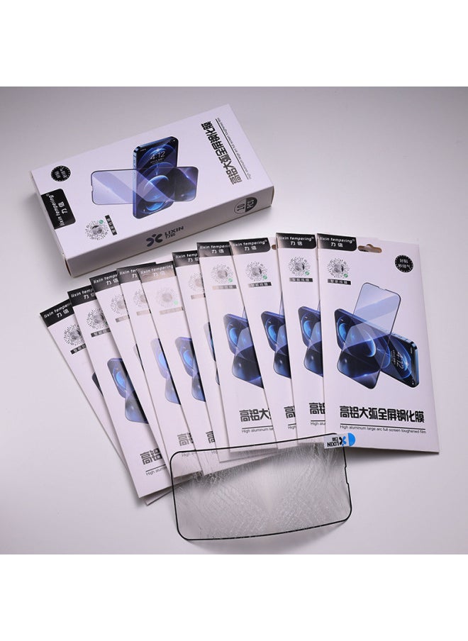 Generic - Lixin For Apple 14propromax 12 Ten In One Packaging High Aluminum Full Screen Brand Toughened Film-Color:1 HD XINPIN AR Plating (30 Days Warranty)-Dimensions:Apple 12/12PRO - Image 1