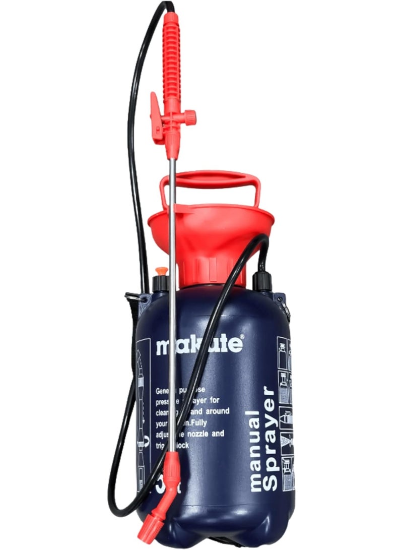 ماكيوت رشاش ضغط للحدائق من ماكوت، سعة 5 لترات و20 لترًا، مزود بفوهة قابلة للتعديل، ومقبض مريح، وحزام كتف للري ومكافحة الآفات والتنظيف - متين، وقابل للحمل، طراز MKMS1005 MKMS1220 (5 لترات (≈ 1.3 جالون)) - Image 5