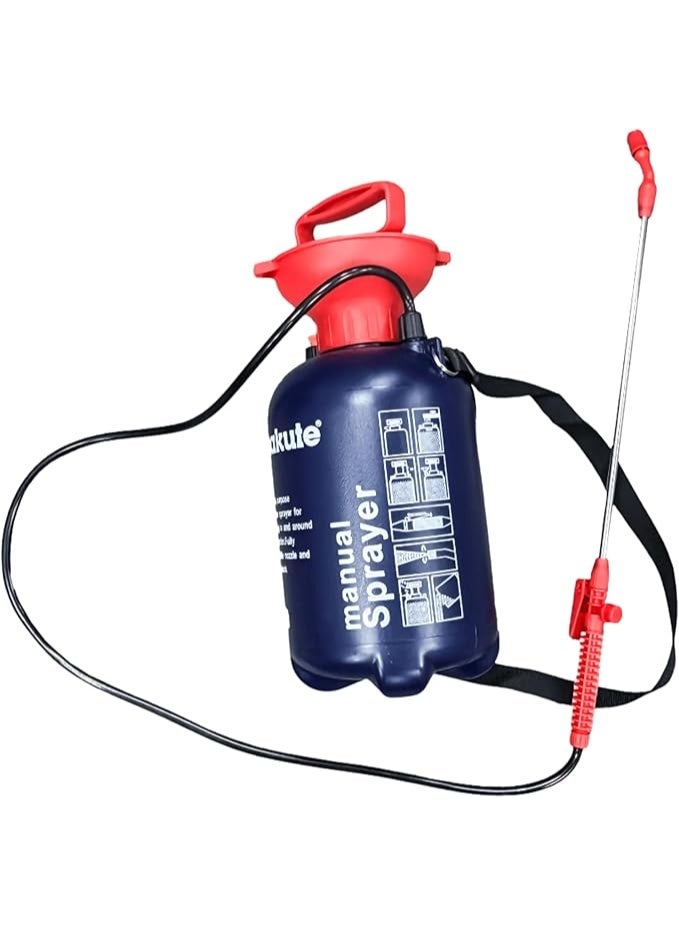 ماكيوت رشاش ضغط للحدائق من ماكوت، سعة 5 لترات و20 لترًا، مزود بفوهة قابلة للتعديل، ومقبض مريح، وحزام كتف للري ومكافحة الآفات والتنظيف - متين، وقابل للحمل، طراز MKMS1005 MKMS1220 (5 لترات (≈ 1.3 جالون)) - Image 4