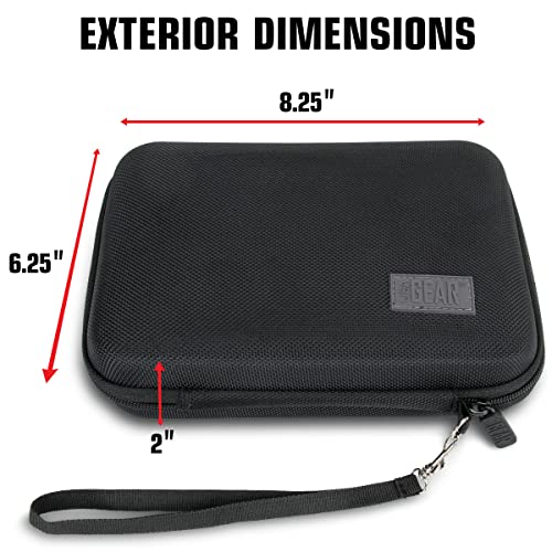 USA Gear 7.5 Inch Hard Shell Camera Monitor Case - Portable Video Monitor Bag Compatible with Feelworld Monitor, Atomos, SmallHD Focus, Shinobi SDI, Lilliput A7s, and More Video Monitors (Black) - Image 4