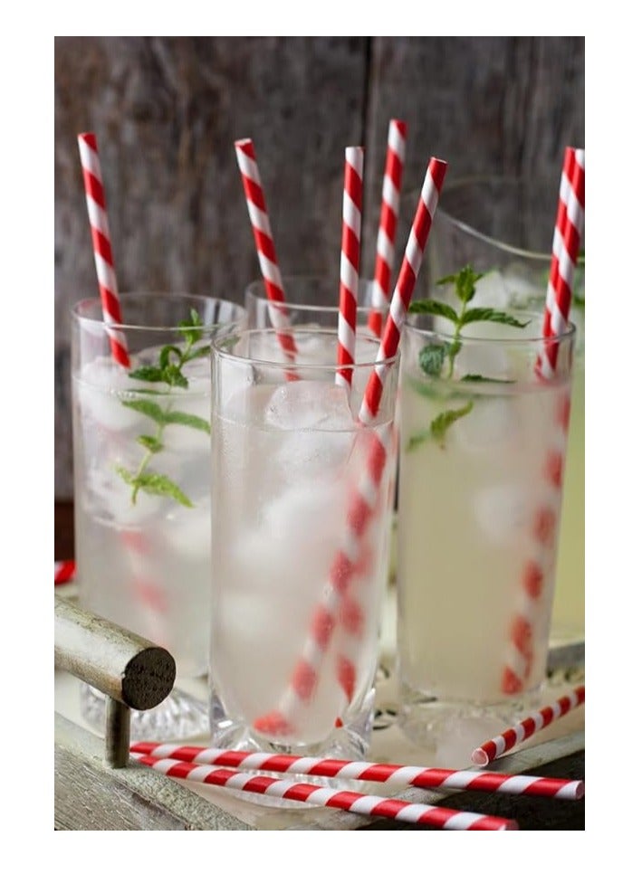 vsell24 Eco-Friendly Red Paper Straws (100pc) - Biodegradable, Durable, and Stylish  - Image 4
