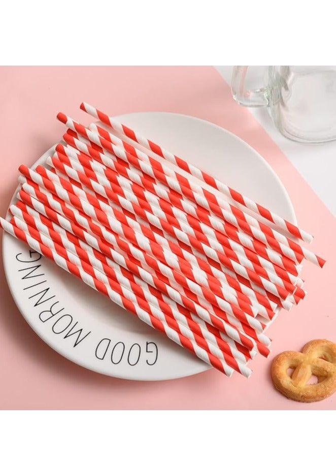 vsell24 Eco-Friendly Red Paper Straws (100pc) - Biodegradable, Durable, and Stylish  - Image 5