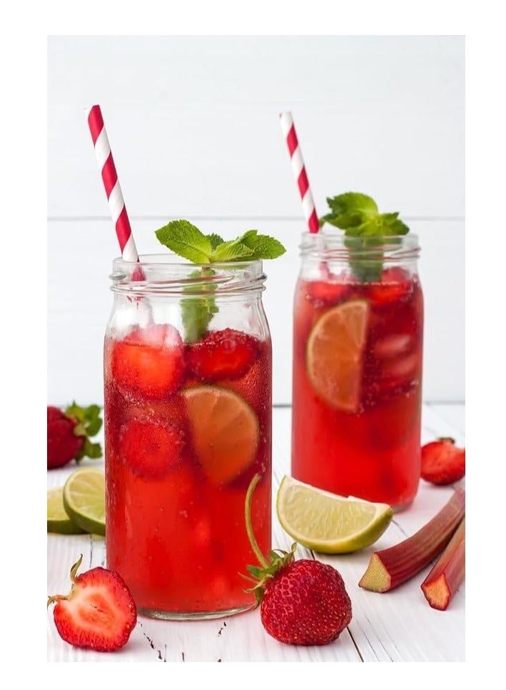 vsell24 Eco-Friendly Red Paper Straws (100pc) - Biodegradable, Durable, and Stylish  - Image 2