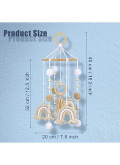 SAVITA Nursery Mobile For Crib Boho Rainbow Decor Cute Crib Mobile Macrame Nursery Crib Decoration For Baby Shower Children Room  - Image 3