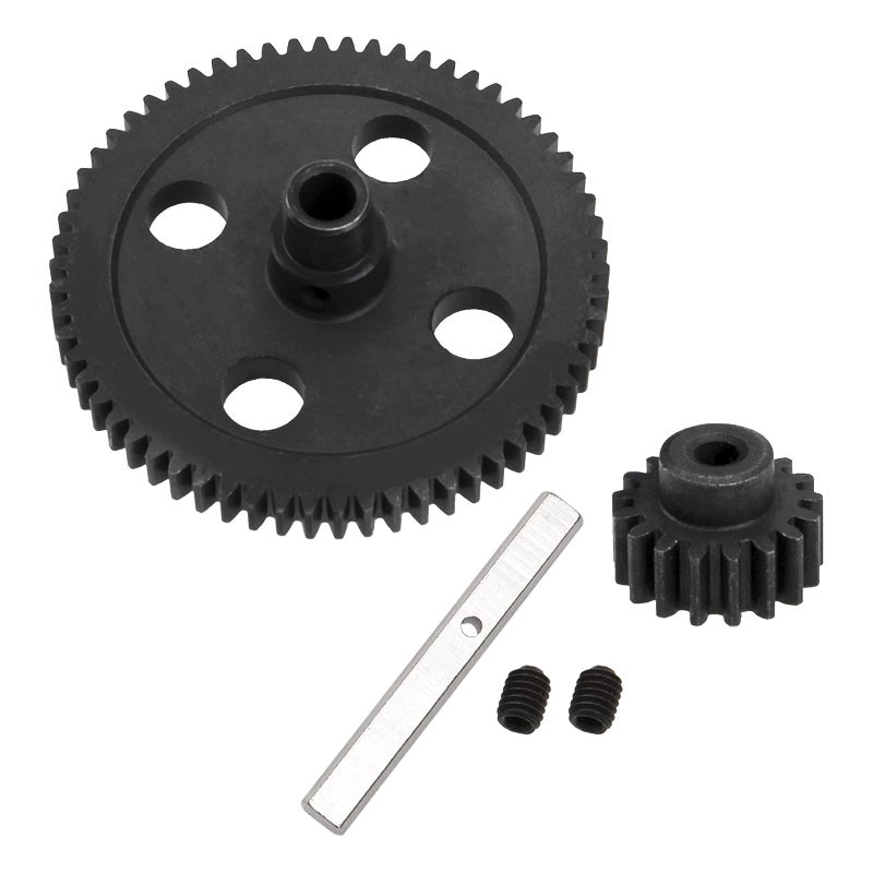 Share Goo ShareGoo Metal Spur Diff Differential Main Gear 62T 17T Pinion Motor Gear Center Reduction Compatible with WLtoys 12428 12423 112 RC Crawler Car - Image 2