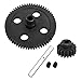 Share Goo ShareGoo Metal Spur Diff Differential Main Gear 62T 17T Pinion Motor Gear Center Reduction Compatible with WLtoys 12428 12423 112 RC Crawler Car - Image 3