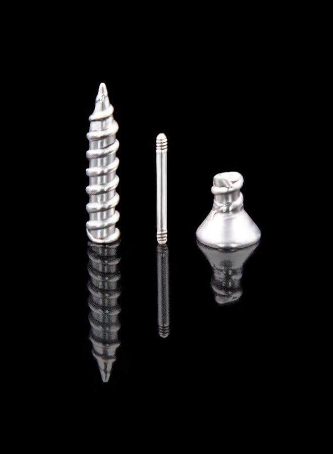 FORUBUS Punk Titanium Steel Screw Nail Stud Earrings for Women Men Streetwear Jewelry, Egirl Eboy Rock Party Jewelry-5pairs - Image 5