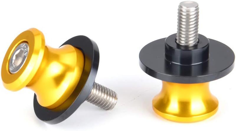 Goldfire 2Pcs 8MM M8 X1.5 Motorcycle Swing Arm Sliders Spools CNC Swing Arm Stand Screws For Kawasaki Z650 Z800 Z900 Z1000 Accessories(Yellow) - Image 5
