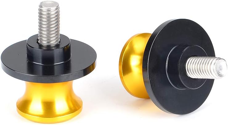 Goldfire 2Pcs 8MM M8 X1.5 Motorcycle Swing Arm Sliders Spools CNC Swing Arm Stand Screws For Kawasaki Z650 Z800 Z900 Z1000 Accessories(Yellow) - Image 4