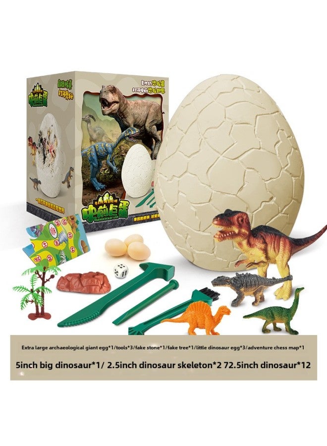 Archaeological Digging Toys Blind Box Digging Gem Luminous Marine Gypsum Toys Dinosaur Fossil Archaeological Toys-Color:Spinosaurus (Version Of Color Box) Three-piece Tool Set (contact Customer Service For Customization With Goggles)  - Image 5