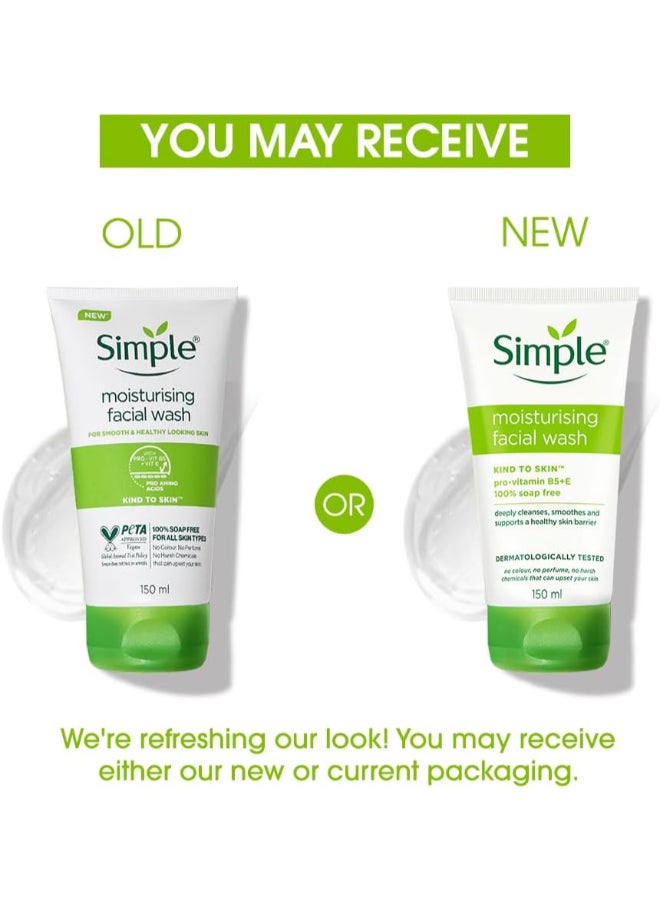 Simple Moisturizing Facial Wash - 150ml for Smooth and Healthy Skin - Image 3