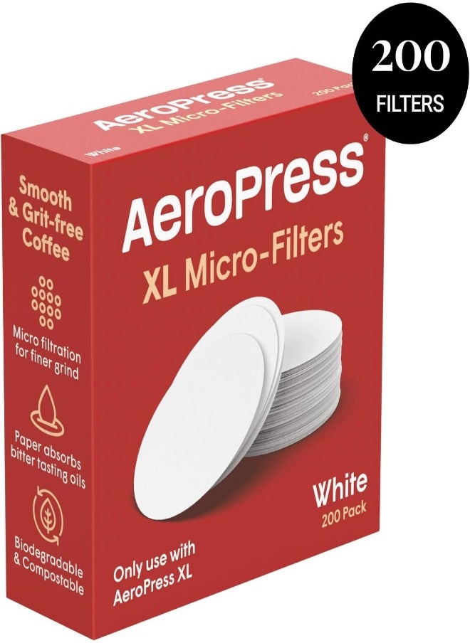 AeroPress - XL Replacement Filter Pack - Micro-Filters for AeroPress XL Coffee and Espresso Maker - 1 Pack (200 Count) - Image 1