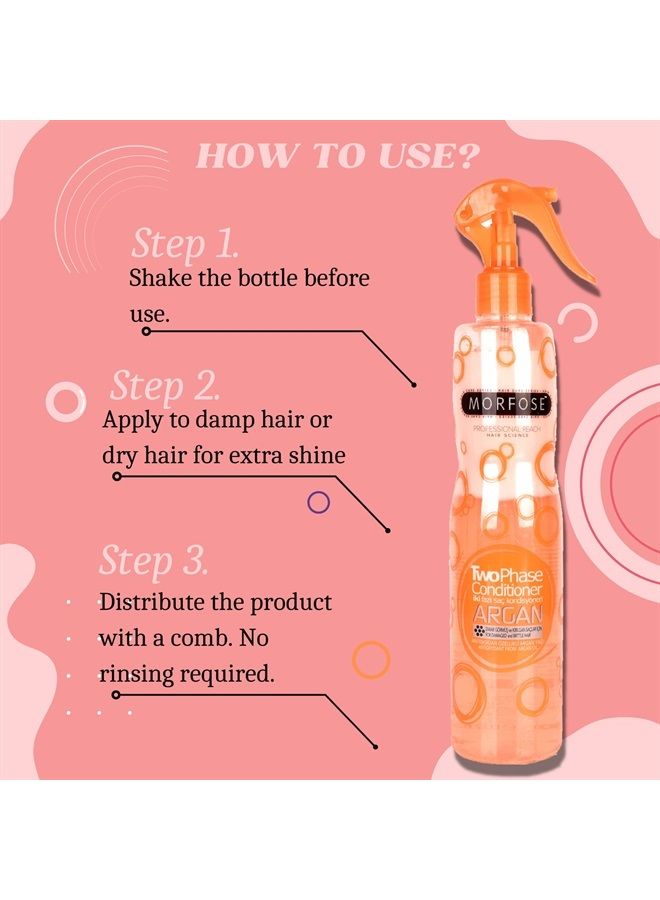 MORFOSE Professional Argan Leave-In Conditioner, Heat Protectant for Hair, Heat Spray Protection for Hair, Detangler Spray, Protector Termico para Cabello, (large, 13.52 Fl Oz) - Image 5