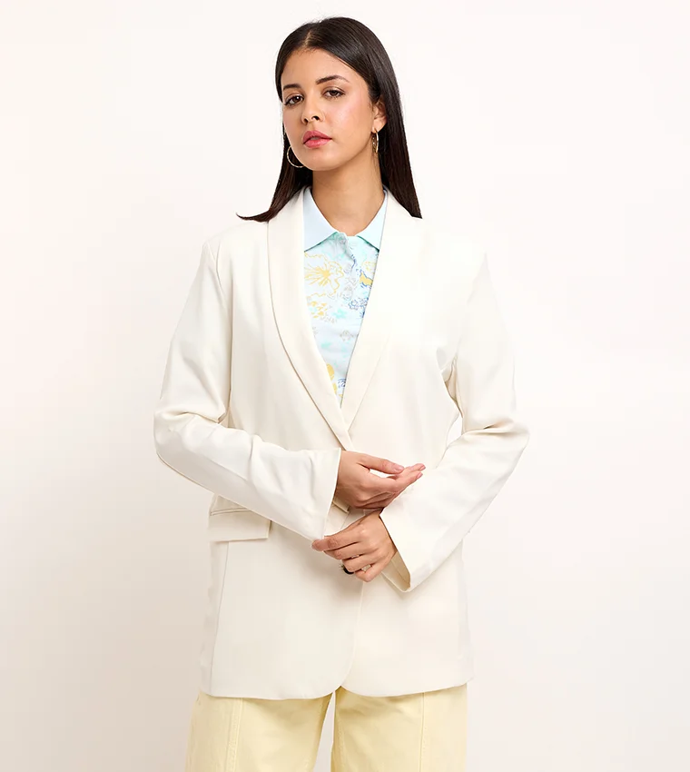 BEVERLY HILLS POLO CLUB Beverly Hills Polo Club Solid Long Sleeves Blazer