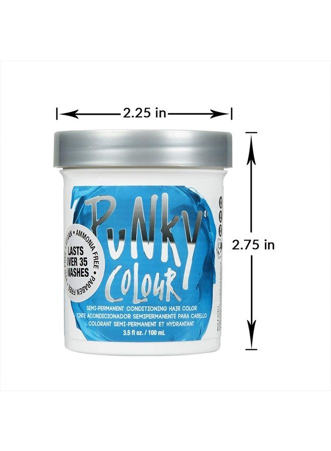 Punky لون شعر أزرق لاغون شبه دائم، صبغة شعر غير ضارة، نباتية، خالية من PPD والبارابين، تتحول إلى لون شعر نابض بالحياة، سهلة الاستخدام والتطبيق، تدوم حتى 35 غسلة - Image 5