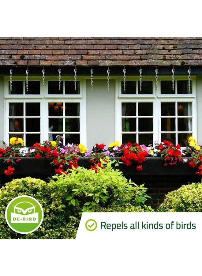 DE-BIRD Bird Scare Rods - Bird Repellent Woodpecker & Pigeon Deterrent Outdoor Spinning Repeller Device for Garden or Yard - Image 2