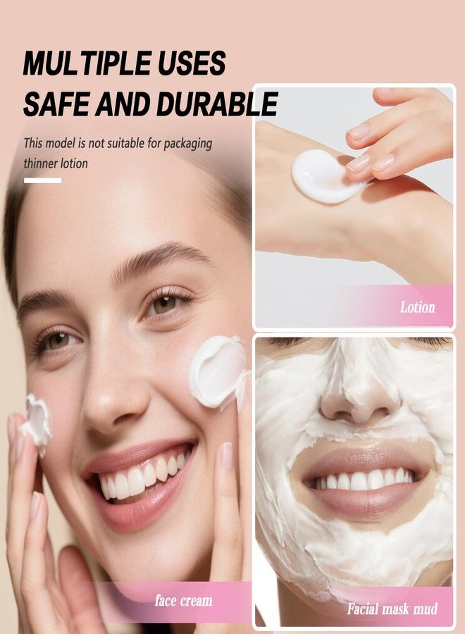 SYBL 6Pcs 250Ml/8 oz White Empty Plastic Cosmetic Containers With Round Lid For Face Cream DIY Body Scrub Mask Lotion Storage Jar Pot Case - Image 3