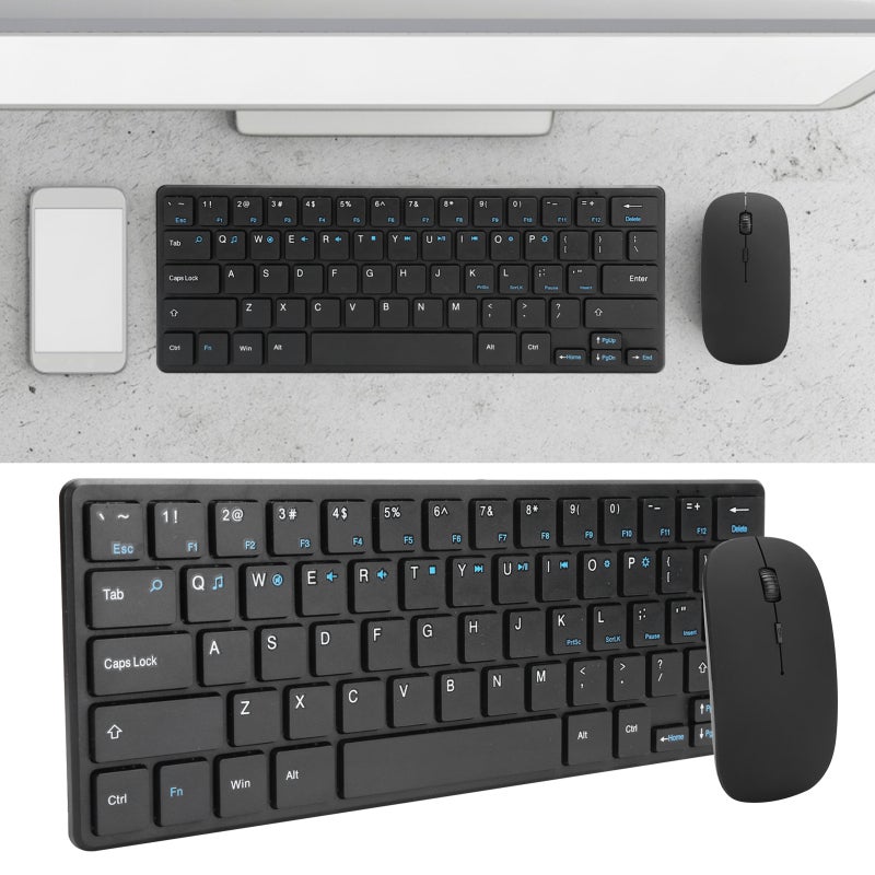 Wireless Keyboard Mouse Set: 2.4G USB Receiver Plug And Play, Ergonomic Noise-Free Buttons, Compact Portable Design For Home Office, Business Trips And Travel - Image 1