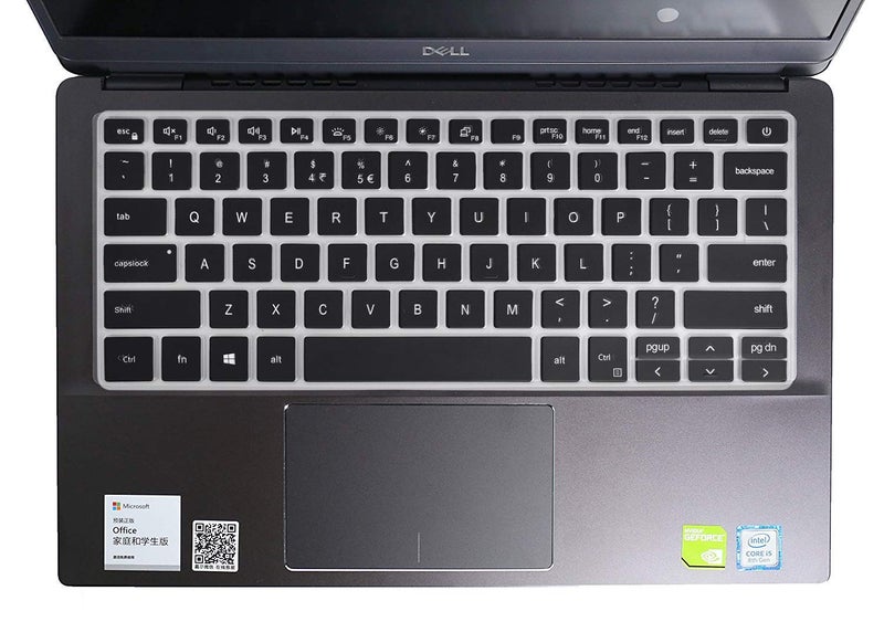 Saco Silicone Skin Keyboard Cover Compatible for 13.3" Dell Inspiron 13 5390, Vostro 13 5390, Inspiron 13 7390 i7390 7391, Inspiron 14 5498 7490 5409 Laptop - Black - Image 2