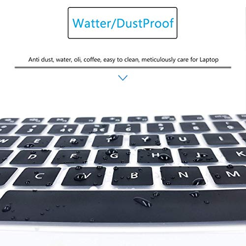 Saco Silicone Skin Keyboard Cover Compatible for 13.3" Dell Inspiron 13 5390, Vostro 13 5390, Inspiron 13 7390 i7390 7391, Inspiron 14 5498 7490 5409 Laptop - Black - Image 5
