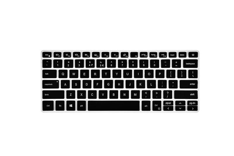 Saco Silicone Skin Keyboard Cover Compatible for 13.3" Dell Inspiron 13 5390, Vostro 13 5390, Inspiron 13 7390 i7390 7391, Inspiron 14 5498 7490 5409 Laptop - Black - Image 1