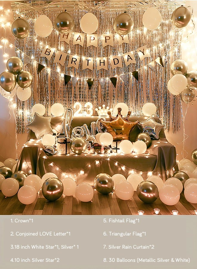 MIXDE Party Birthday Balloons Supplies with A Pump Crown Decorations Favor for Boys and Girls  - Image 2