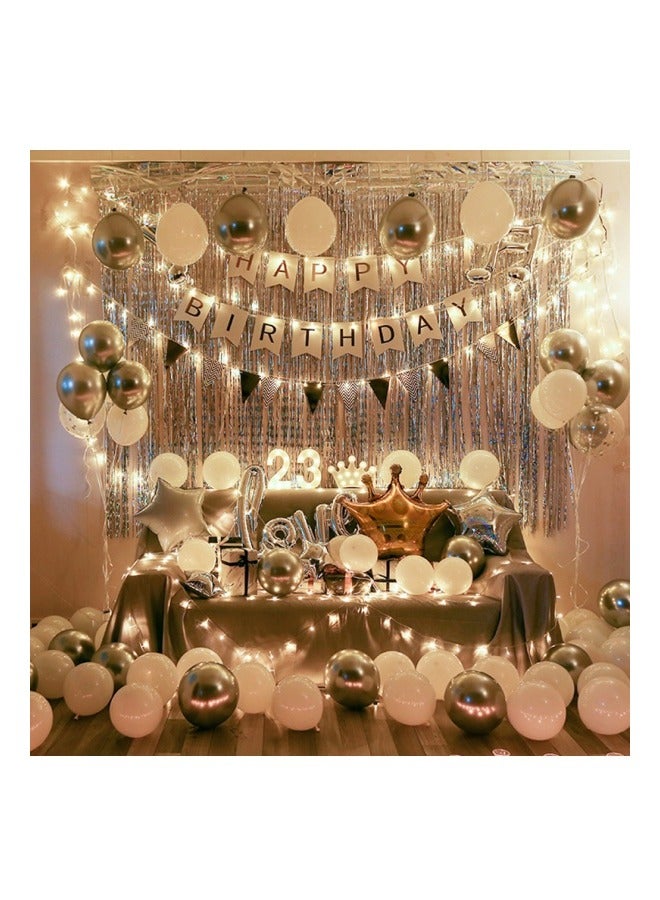MIXDE Party Birthday Balloons Supplies with A Pump Crown Decorations Favor for Boys and Girls  - Image 1